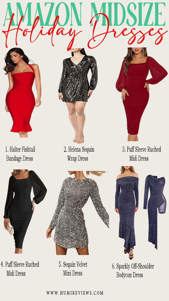 Amazon Midsize Holiday Dresses!