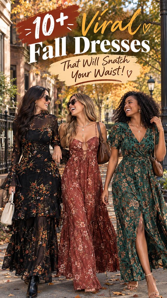 10+ Viral Fall Dresses That Will Snatch Your Waist!